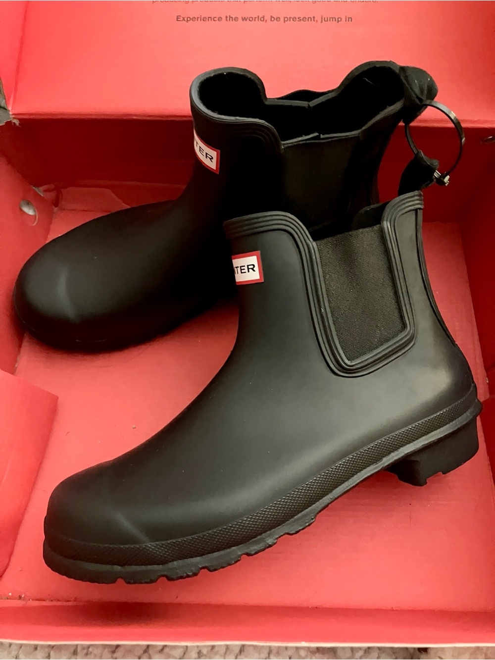 Hunter Black Chelsea Short Rain Boots (Women's)
